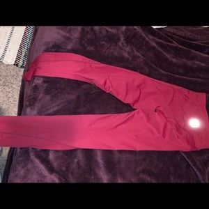 Red leggings